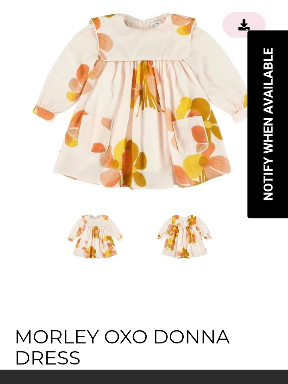 Morley White Dress with Yellow & Peach Floral Print